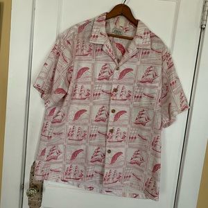 Vintage HRH Hawaii Shirt Pink Ships